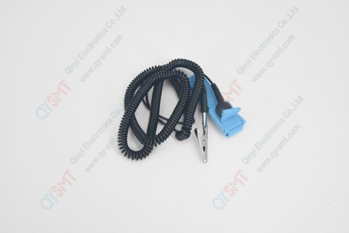 Fabric Wrist Strap, snap to snap (20ft cord, 2.4mm cord dia) PU cord black (Neutral pack)